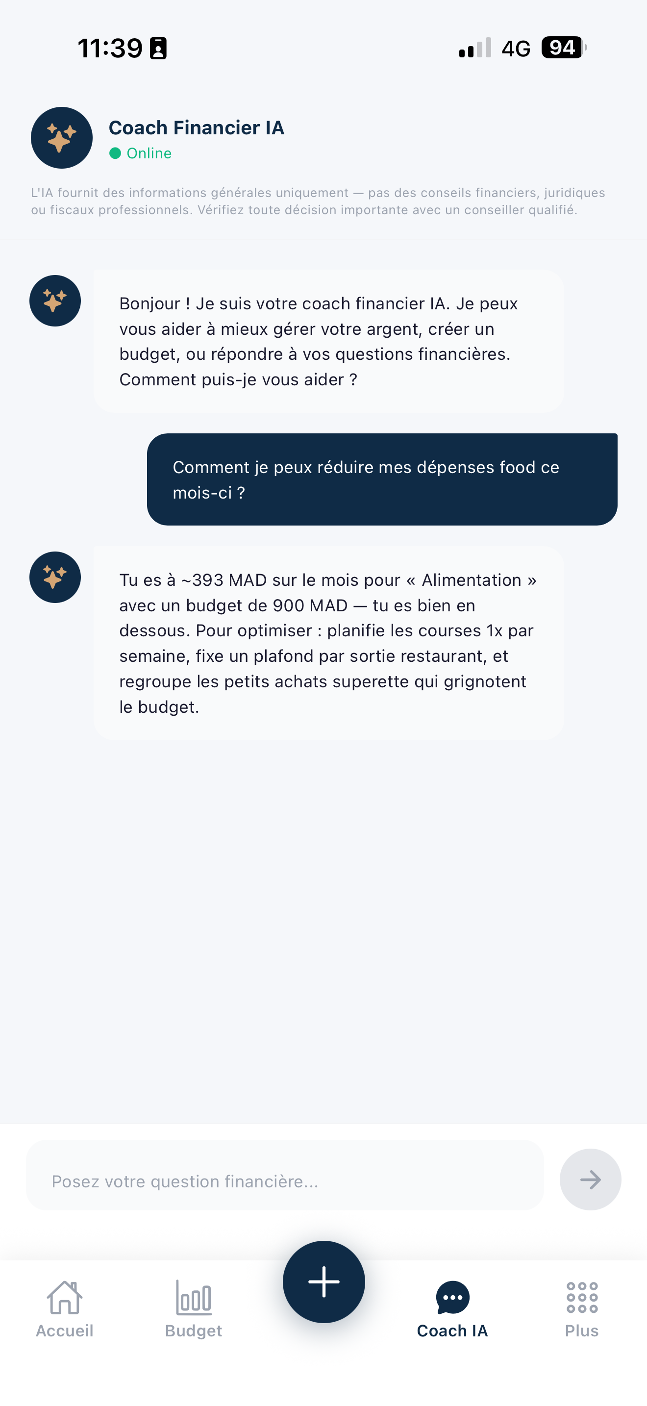 Flouss - Coach IA, conversation et aide contextuelle